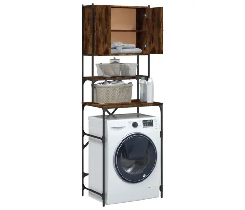 Skalbimo Mašinos Spintelė, Dūminio Ąžuolo, 68X48,5X194 Cm