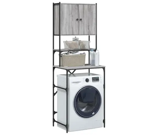 Veļasmašīnas Skapītis, Pelēcīga Ozola Krāsa, 68X48,5X194 Cm Vidaxl