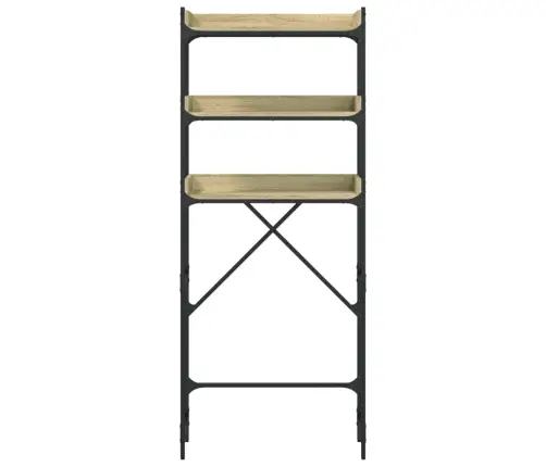 Riiul Pesumasina Kohale, Sonoma Tamm, 67X25X163 cm Tehispuit