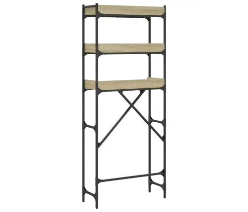 Riiul Pesumasina Kohale, Sonoma Tamm, 67X25X163 cm Tehispuit