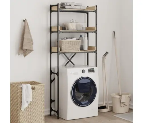 Riiul Pesumasina Kohale, Sonoma Tamm, 67X25X163 cm Tehispuit