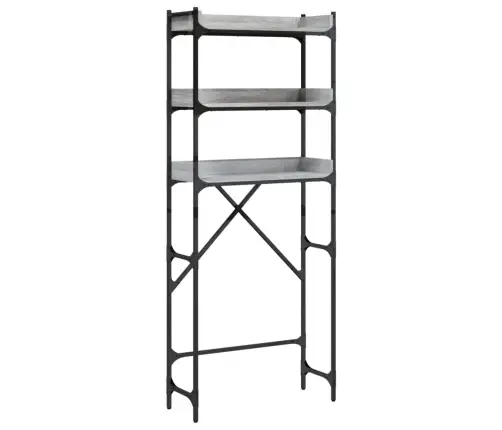 Veļasmašīnas Plaukts, Pelēks, 67X25X163 Cm, Inženierijas Koks Vidaxl