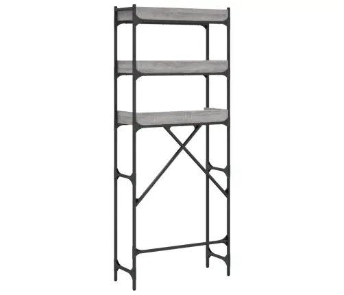 Veļasmašīnas Plaukts, Pelēks, 67X25X163 Cm, Inženierijas Koks Vidaxl