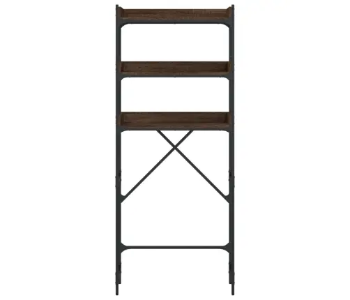 Riiul Pesumasina Kohale, Pruun Tamm, 67X25X163 cm Tehispuit