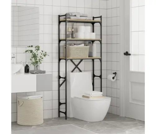 Veļasmašīnas Plaukts, Ozolkoka, 67X25X163 Cm, Inženierijas Koks Vidaxl