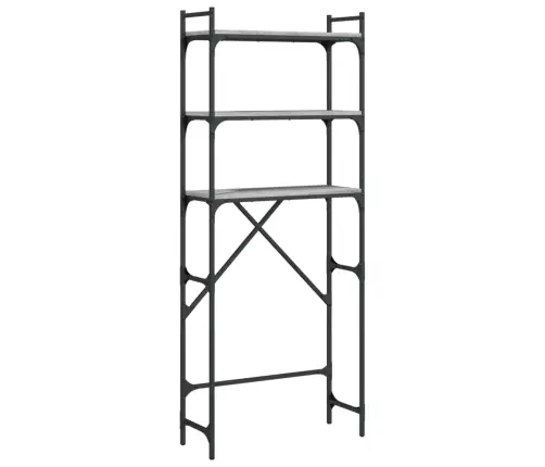 Veļasmašīnas Plaukts, Pelēks, 67X25X163 Cm, Inženierijas Koks Vidaxl