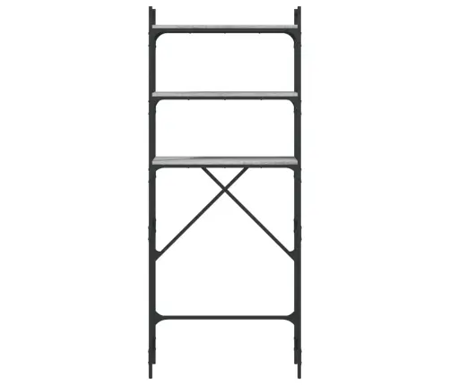 Veļasmašīnas Plaukts, Pelēks, 67X25X163 Cm, Inženierijas Koks Vidaxl