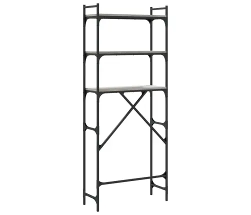 Veļasmašīnas Plaukts, Pelēks, 67X25X163 Cm, Inženierijas Koks Vidaxl