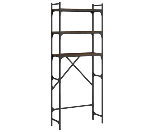 Veļasmašīnas Plaukts, Brūns, 67X25X163 Cm, Inženierijas Koks Vidaxl