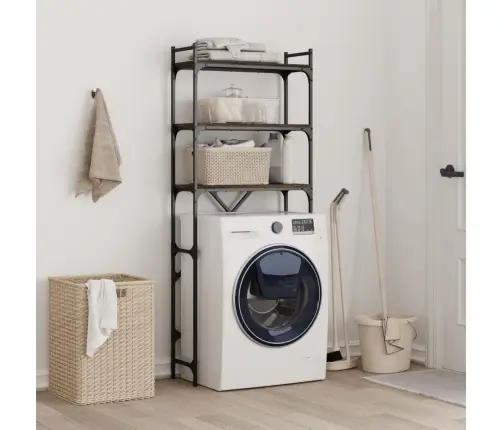 Veļasmašīnas Plaukts, Brūns, 67X25X163 Cm, Inženierijas Koks Vidaxl