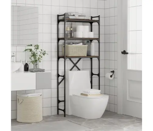 Veļasmašīnas Plaukts, Brūns, 67X25X163 Cm, Inženierijas Koks Vidaxl