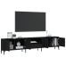Tv Plaukts, Melns, 200X25X44 Cm, Inženierijas Koks Vidaxl