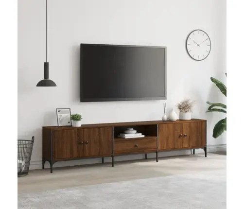 Tv Plaukts, 200X25X44 Cm, Inženierijas Koks, Brūna Ozola Vidaxl