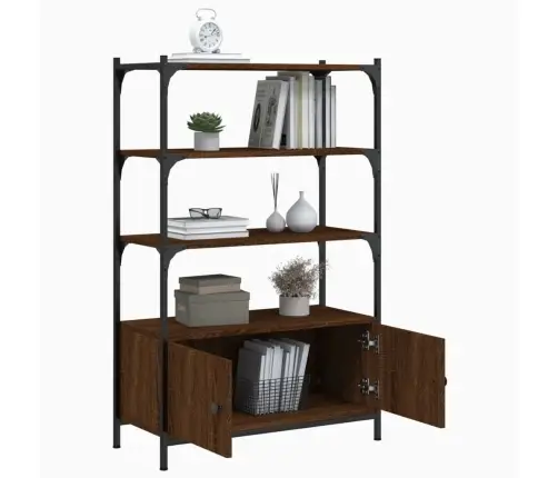 Raamaturiiul 3 Korrust, Pruun Tamm, 70X30X109,5 cm Tehispuit