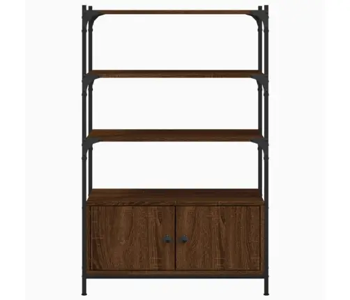 Raamaturiiul 3 Korrust, Pruun Tamm, 70X30X109,5 cm Tehispuit