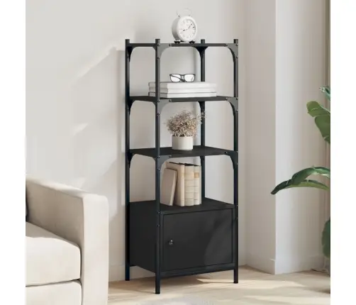 Grāmatu Plaukts, 3 Līmeņi, Melns, 41X30X109,5 Cm, Koks Vidaxl