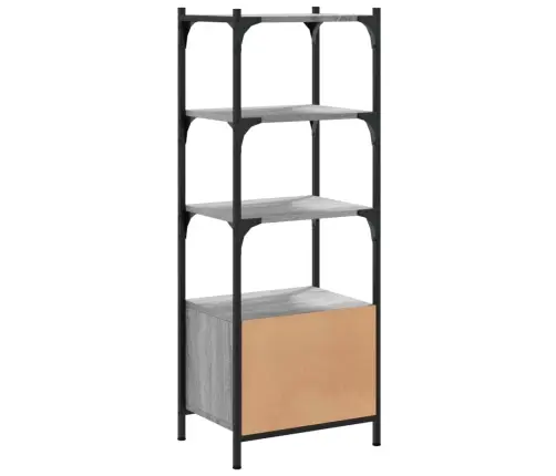 Grāmatu Plaukts, 3 Līmeņi, Pelēks, 41X30X109,5 Cm, Koks Vidaxl