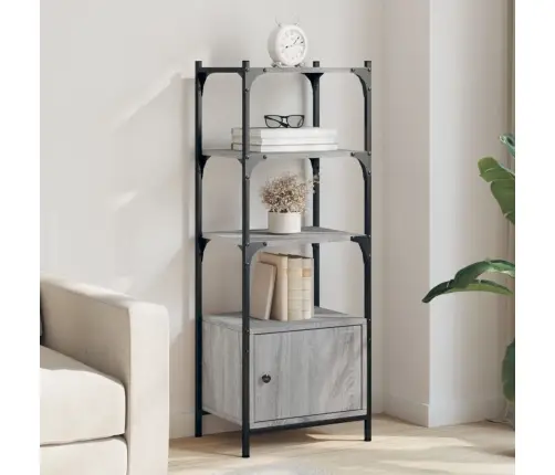 Grāmatu Plaukts, 3 Līmeņi, Pelēks, 41X30X109,5 Cm, Koks Vidaxl