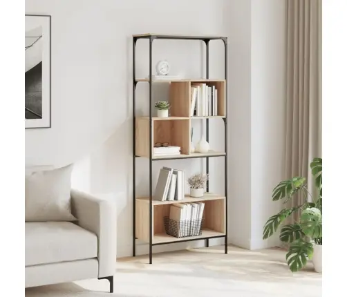 Grāmatu Plaukts, 5 Līmeņi, Ozola Krāsa, 76X33X188,5 Cm, Koks Vidaxl