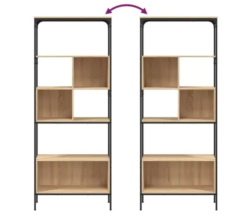 Grāmatu Plaukts, 5 Līmeņi, Ozola Krāsa, 76X33X188,5 Cm, Koks Vidaxl