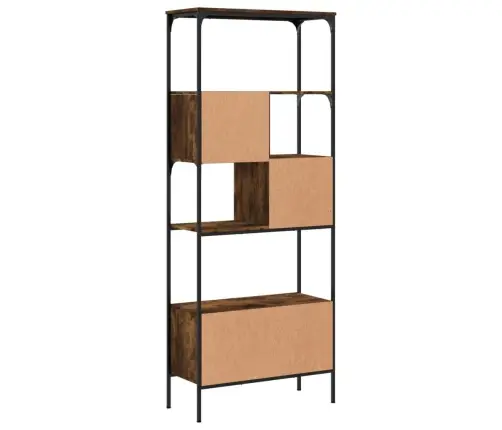 Raamaturiiul 5 Korrust, Suitsutamm, 76X33X188,5 cm Tehispuit