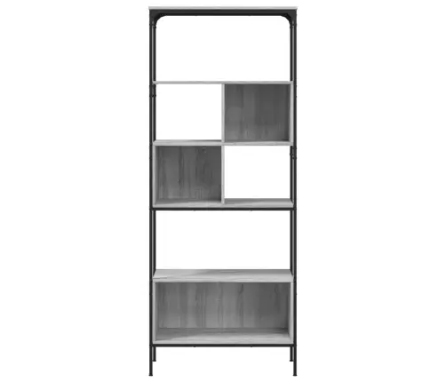 Grāmatu Plaukts, 5 Līmeņi, Pelēks, 76X33X188,5 Cm, Koks Vidaxl