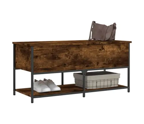 Suoliukas-Daiktadėžė, Dūminis, 100X42,5X47cm Apdirbta Mediena