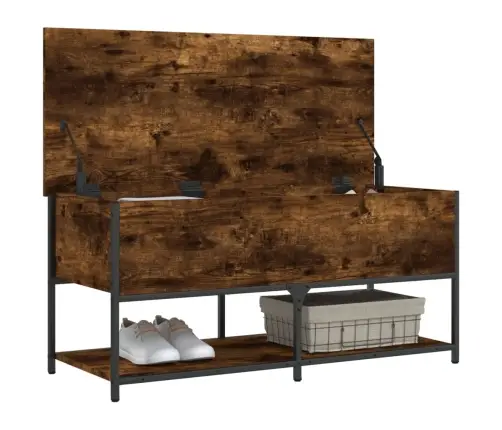 Suoliukas-Daiktadėžė, Dūminis, 100X42,5X47cm Apdirbta Mediena