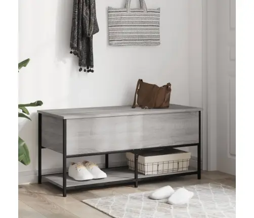 Uzglabāšanas Sols, Pelēks, 100X42,5X47 Cm, Inženierijas Koks Vidaxl