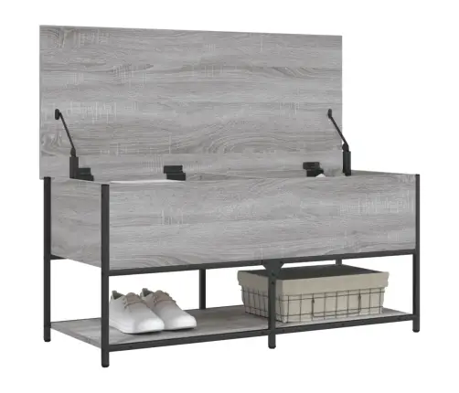 Uzglabāšanas Sols, Pelēks, 100X42,5X47 Cm, Inženierijas Koks Vidaxl