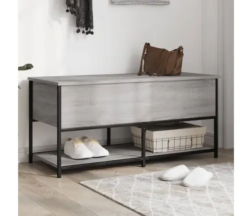 Uzglabāšanas Sols, Pelēks, 100X42,5X47 Cm, Inženierijas Koks Vidaxl