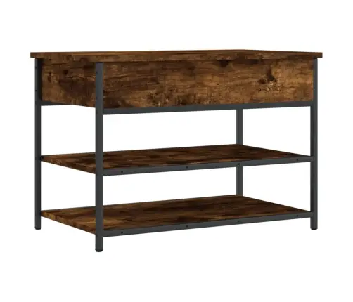 Batų Suoliukas, Dūminio Ąžuolo, 70X42,5X50cm Apdirbta Mediena