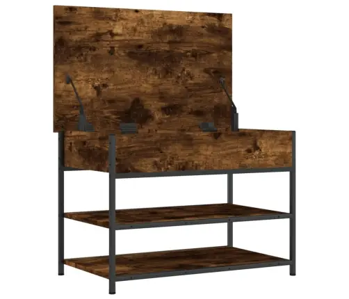 Batų Suoliukas, Dūminio Ąžuolo, 70X42,5X50cm Apdirbta Mediena