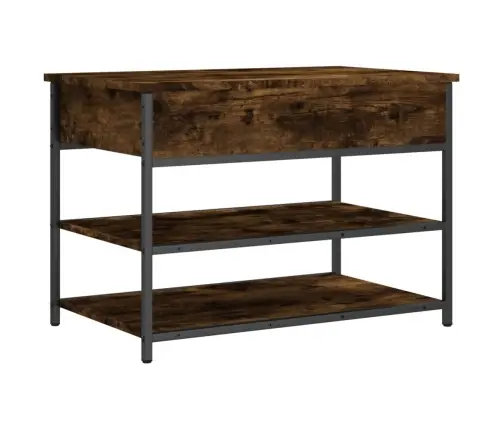 Batų Suoliukas, Dūminio Ąžuolo, 70X42,5X50cm Apdirbta Mediena