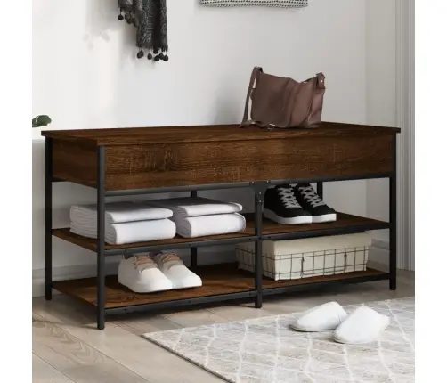 Apavu Skapītis, Brūns, 100X42,5X50 Cm, Inženierijas Koks Vidaxl