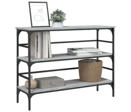 Konsoles Galdiņš, Pelēcīgs, 100X32X75 Cm, Inženierijas Koks Vidaxl