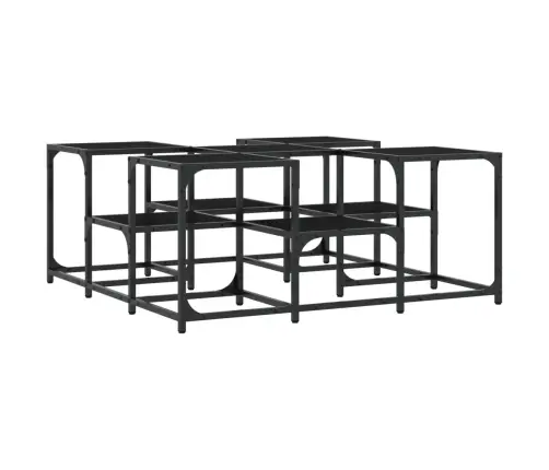 Kafijas Galdiņš, Melns, 91X91X40 Cm, Inženierijas Koks Vidaxl