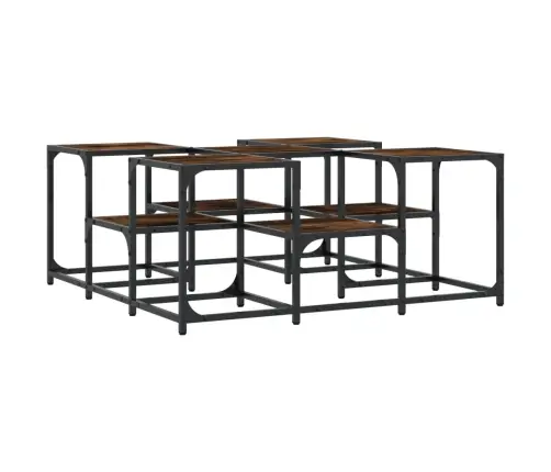 Kafijas Galdiņš, Ozola Krāsa, 91X91X40 Cm, Inženierijas Koks Vidaxl