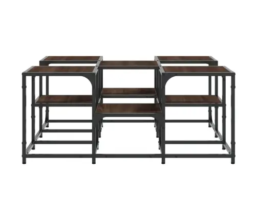 Kohvilaud, Pruun Tamm, 91 X 91 X 40 cm Tehispuit