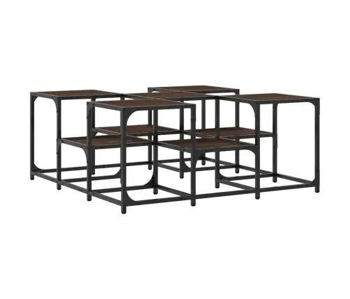 Kohvilaud, Pruun Tamm, 91 X 91 X 40 cm Tehispuit