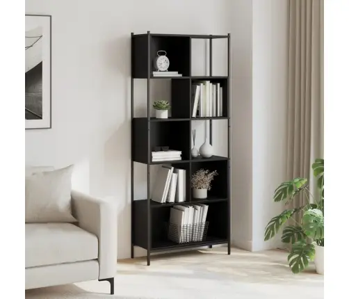 Raamatualus Must, 72 X 28 X 172 cm Tehispuit