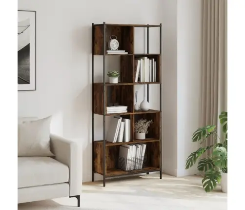 Raamatualus, Suitsutatud Tamm, 72 X 28 X 172 cm Tehispuit