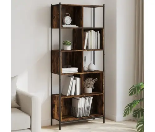 Raamatualus, Suitsutatud Tamm, 72 X 28 X 172 cm Tehispuit