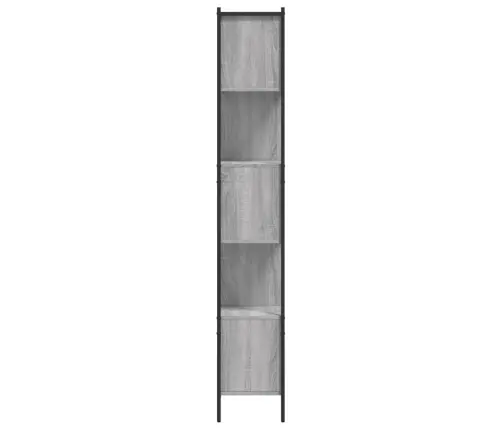 Grāmatplaukts, Pelēka Koka, 102X28X172 Cm, Inženierijas Koks Vidaxl