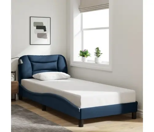 Gultas Rāmis Bez Matrača, Zils, 80X200Cm Audums Vidaxl