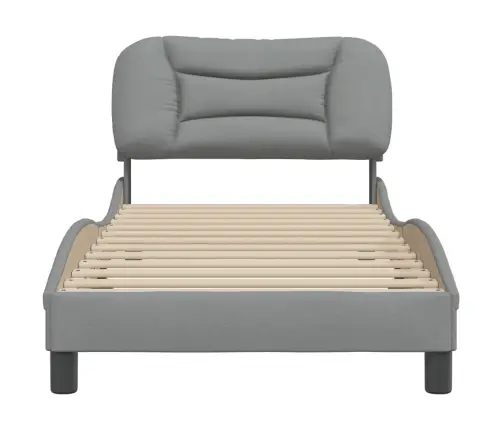 Voodiraam Ilma Madratsita Hvar, Helehall, 90X190 cm Kangas