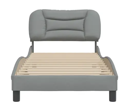 Gultas Rāmis Bez Matrača, Gaiši Pelēks, 90X200 Cm, Audums Vidaxl