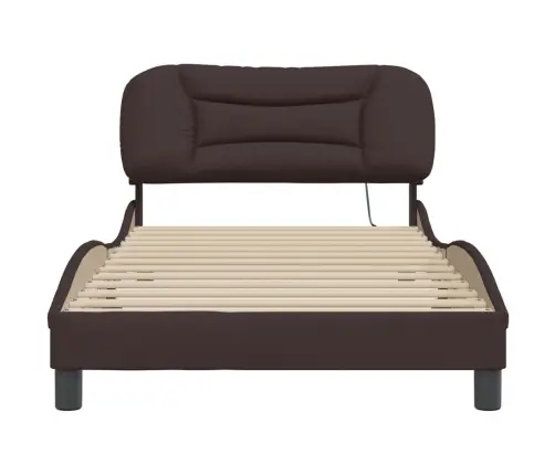 Gultas Rāmis Bez Matrača, Tumši Brūns, 100X200 Cm, Audums Vidaxl