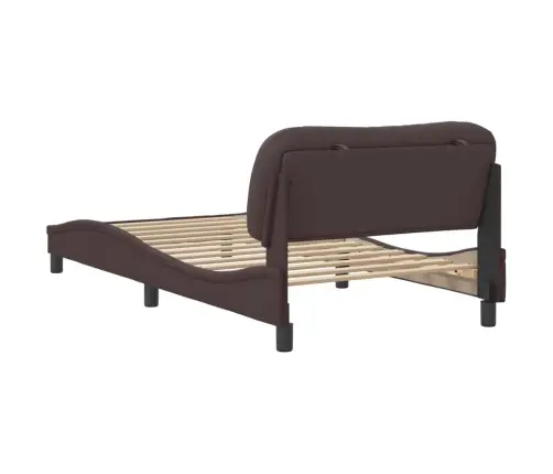 Gultas Rāmis Bez Matrača, Tumši Brūns, 100X200 Cm, Audums Vidaxl
