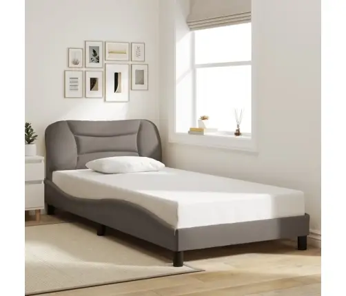 Gultas Rāmis Bez Matrača, Pelēkbrūns, 100X200 Cm, Audums Vidaxl